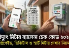 বিদ্যুৎ মিটার ব্যালেন্স চেক কোড ২০২৬ | প্রিপেইড, ডিজিটাল ও স্মার্ট মিটার দেখার নিয়ম