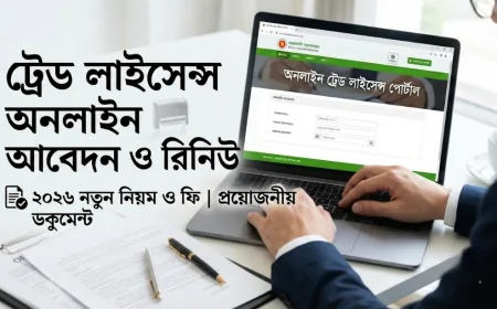 ট্রেড লাইসেন্স অনলাইন আবেদন ও রিনিউ করার নিয়ম ২০২৬ | প্রয়োজনীয় ডকুমেন্ট ও ফি