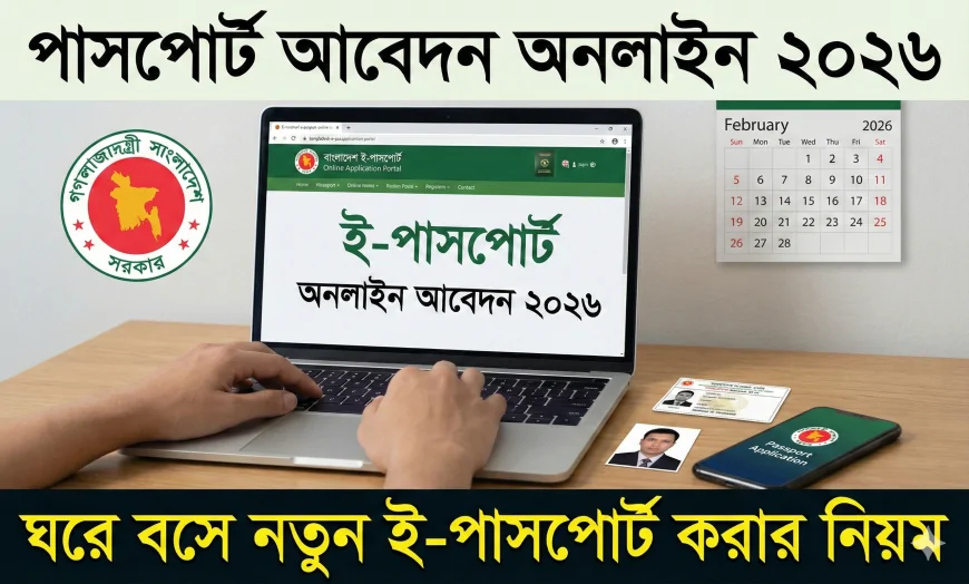 পাসপোর্ট আবেদন অনলাইন ২০২৬ | ঘরে বসে নতুন ই-পাসপোর্ট করার নিয়ম