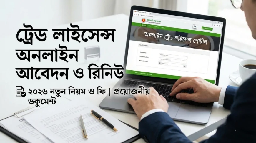 ট্রেড লাইসেন্স অনলাইন আবেদন ও রিনিউ করার নিয়ম ২০২৬ | প্রয়োজনীয় ডকুমেন্ট ও ফি