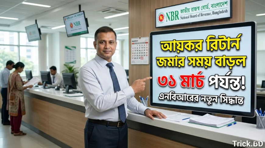 আয়কর রিটার্ন জমার সময় ৩১ মার্চ পর্যন্ত বাড়ল | NBR-এর নতুন সিদ্ধান্ত ২০২৬