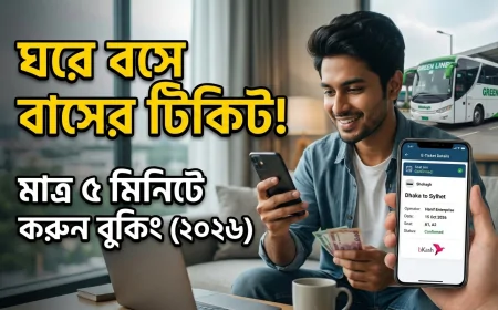 অনলাইনে বাসের টিকিট কাটার নিয়ম ২০২৬ – ঘরে বসে ই-টিকিট বুকিং করুন মাত্র ৫ মিনিটে