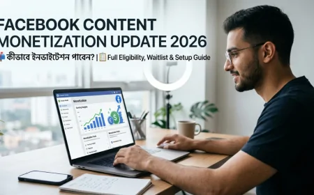 Facebook Content Monetization Update 2026: Invitation কীভাবে পাবেন? Full Eligibility, Waitlist & Setup Guide