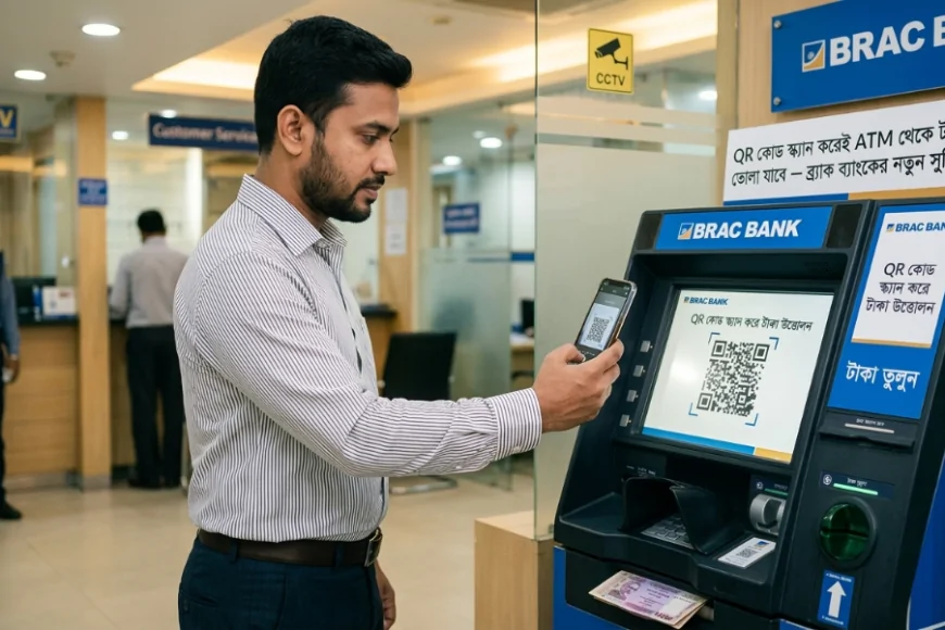 QR কোড স্ক্যান করেই ATM থেকে টাকা তোলা যাবে — ব্র্যাক ব্যাংকের নতুন ...