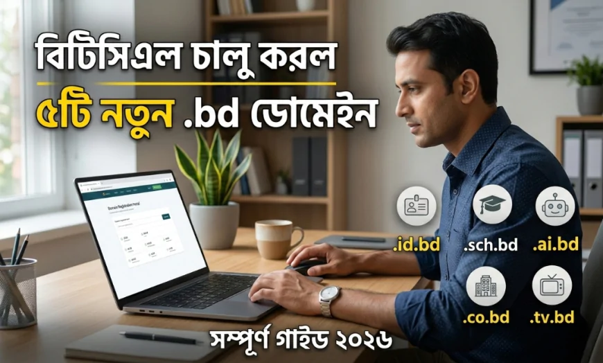 বিটিসিএল চালু করল ৫টি নতুন .bd ডোমেইন এক্সটেনশন — .id.bd, .sch.bd, .ai.bd, .co.bd ও .tv.bd | সম্পূর্ণ গাইড ২০২৬