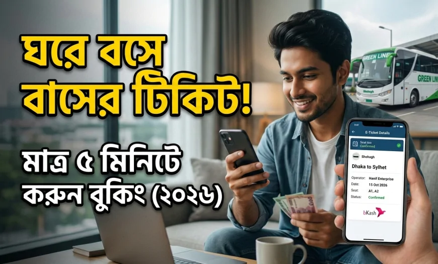 অনলাইনে বাসের টিকিট কাটার নিয়ম ২০২৬ – ঘরে বসে ই-টিকিট বুকিং করুন মাত্র ৫ মিনিটে