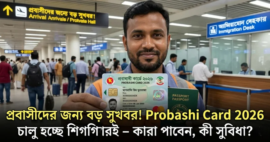 প্রবাসীদের জন্য বড় সুখবর! Probashi Card 2026 চালু হচ্ছে শিগগিরই – কারা পাবেন, কী সুবিধা?
