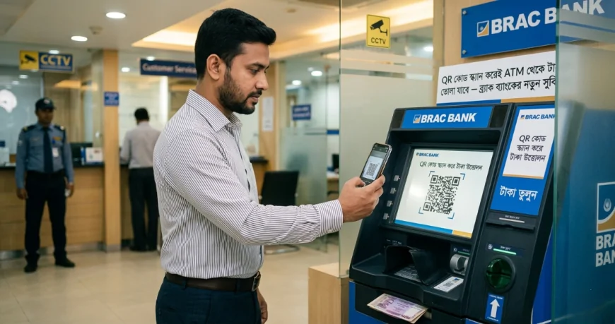 QR কোড স্ক্যান করেই ATM থেকে টাকা তোলা যাবে — ব্র্যাক ব্যাংকের নতুন সুবিধা