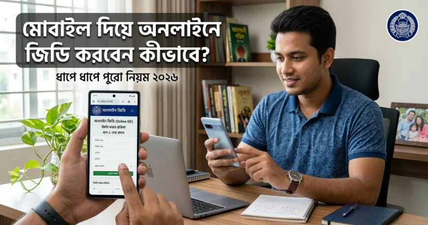 মোবাইল দিয়ে অনলাইনে জিডি করবেন কীভাবে? ধাপে ধাপে পুরো নিয়ম ২০২৬