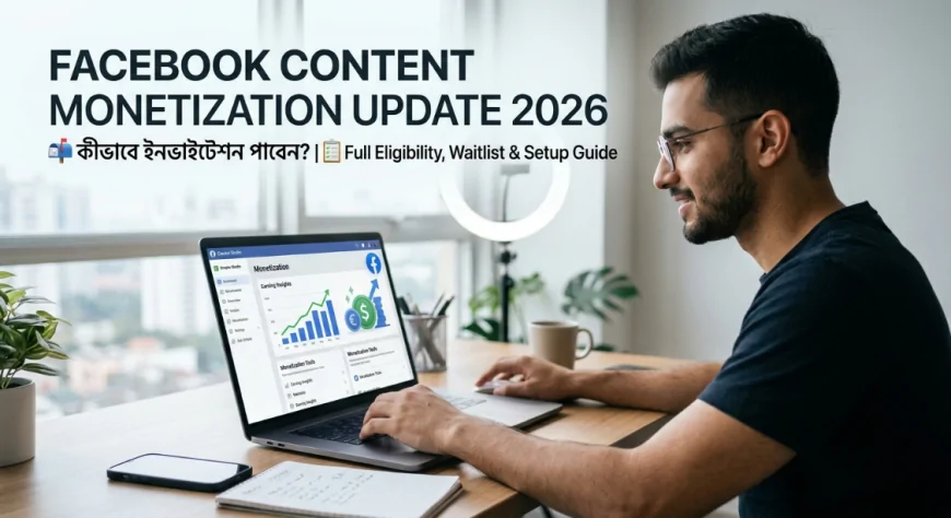 Facebook Content Monetization Update 2026: Invitation কীভাবে পাবেন? Full Eligibility, Waitlist & Setup Guide