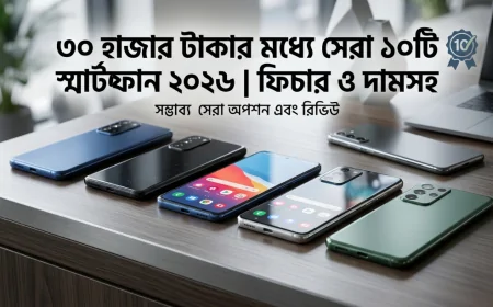 ৩০ হাজার টাকার মধ্যে সেরা ১০টি স্মার্টফোন ২০২৬ | ফিচার ও দামসহ