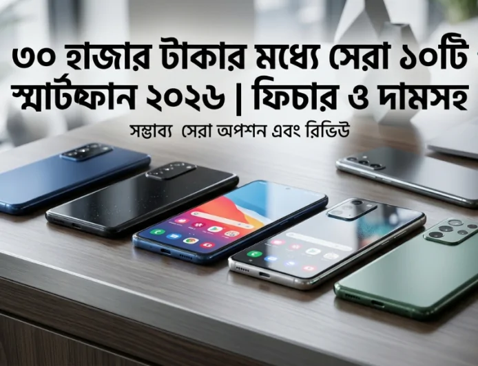 ৩০ হাজার টাকার মধ্যে সেরা ১০টি স্মার্টফোন ২০২৬ | ফিচার ও দামসহ