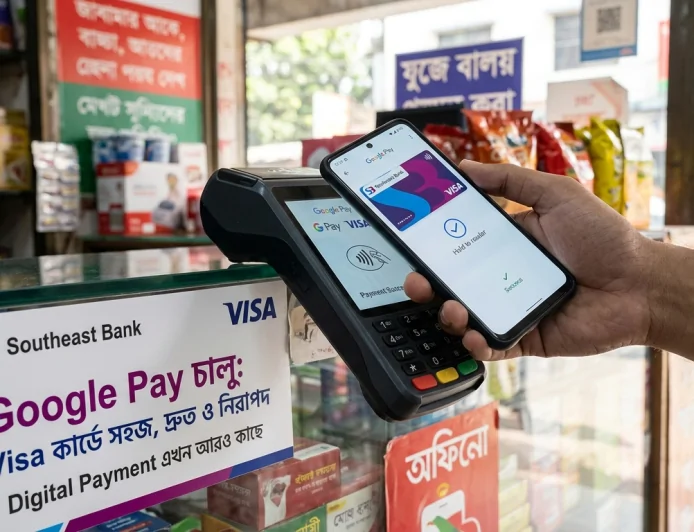 Southeast Bank Google Pay চালু: Visa কার্ডে সহজ, দ্রুত ও নিরাপদ Digital Payment এখন আরও কাছে
