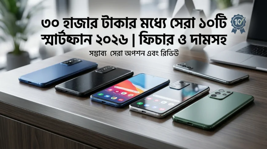 ৩০ হাজার টাকার মধ্যে সেরা ১০টি স্মার্টফোন ২০২৬ | ফিচার ও দামসহ