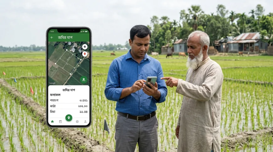 মোবাইল দিয়ে জমির পরিমাপের সেরা App 2026: শতাংশ, কাঠা ও বিঘার হিসাব A to Z সহজ টিউটোরিয়াল