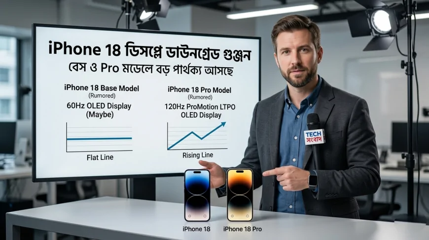 iPhone 18 ডিসপ্লে ডাউনগ্রেড গুঞ্জন – বেস ও Pro মডেলে বড় পার্থক্য আসছে