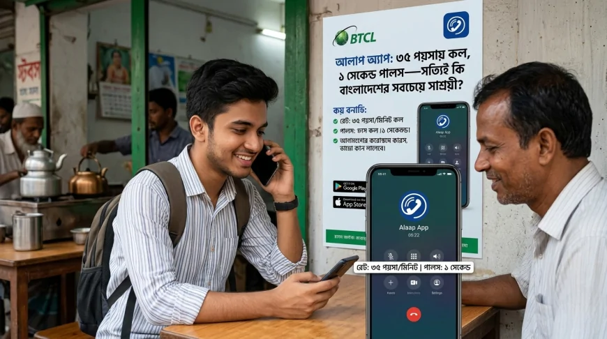 আলাপ অ্যাপ: ৩৫ পয়সায় কল, ১ সেকেন্ড পালস—BTCL-এর Alaap App কি সত্যিই Bangladesh-এর সবচেয়ে সাশ্রয়ী Calling App