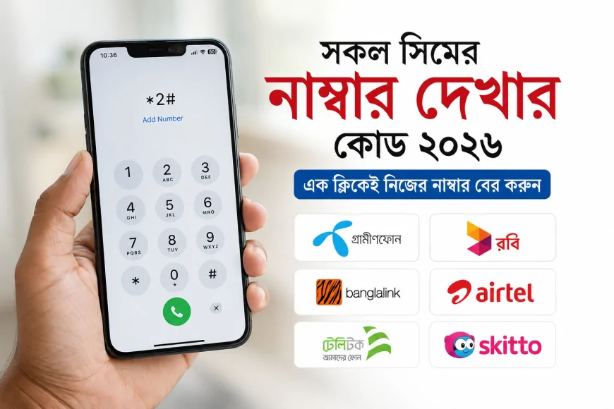 সকল সিমের নাম্বার দেখার কোড ২০২৬: জিপি, রবি, বাংলালিংক, এয়ারটেল, টেলিটক ও স্কিটো — এক ক্লিকেই নিজের নাম্বার বের করুন