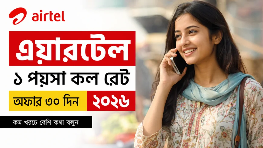 এয়ারটেল ১ পয়সা কল রেট অফার ৩০ দিন ২০২৬