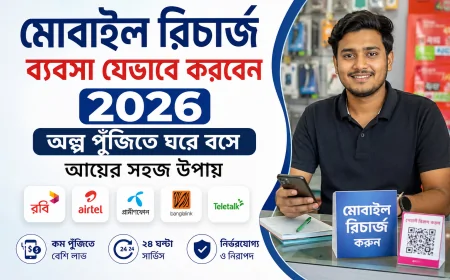 মোবাইল রিচার্জ ব্যবসা যেভাবে করবেন 2026: অল্প পুঁজিতে ঘরে বসে আয়ের সহজ উপায়
