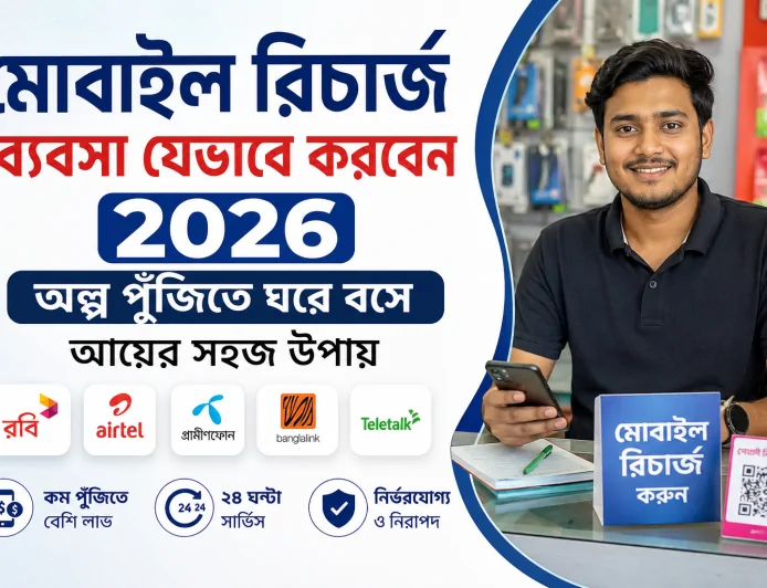 মোবাইল রিচার্জ ব্যবসা যেভাবে করবেন 2026: অল্প পুঁজিতে ঘরে বসে আয়ের সহজ উপায়