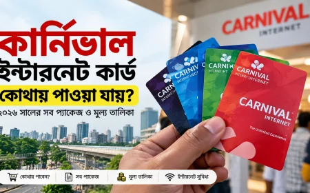 কার্নিভাল ইন্টারনেট কার্ড কোথায় পাওয়া যায়? ২০২৬ সালের সব প্যাকেজ ও মূল্য তালিকা