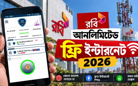 রবি ফ্রি ইন্টারনেট ২০২৬: Robi Free Internet Unlimited ব্যবহার করার সহজ উপায়