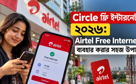 Circle ফ্রি ইন্টারনেট ২০২৬: Airtel Free Internet ব্যবহার করার সহজ উপায়