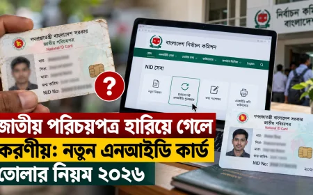 জাতীয় পরিচয়পত্র হারিয়ে গেলে করণীয়: নতুন এনআইডি কার্ড তোলার নিয়ম ২০২৬