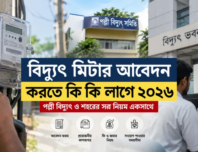 বিদ্যুৎ মিটার আবেদন করতে কি কি লাগে ২০২৬: পল্লী বিদ্যুৎ ও শহরের সব নিয়ম একসাথে