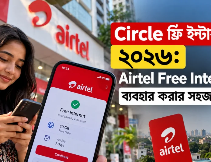 Circle ফ্রি ইন্টারনেট ২০২৬: Airtel Free Internet ব্যবহার করার সহজ উপায়