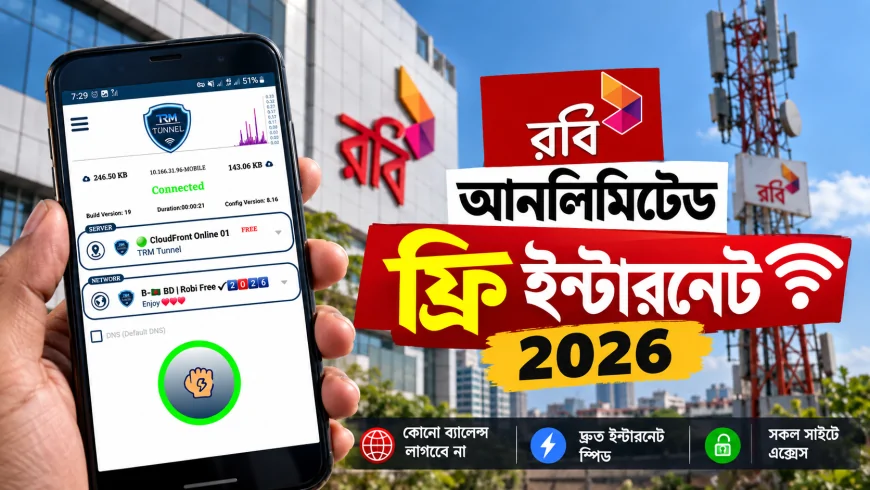 রবি ফ্রি ইন্টারনেট ২০২৬: Robi Free Internet Unlimited ব্যবহার করার সহজ উপায়