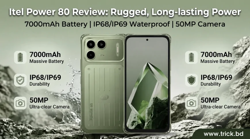 Itel Power 80 Review & Price in Bangladesh 2026: 7000mAh Battery & Rugged Design