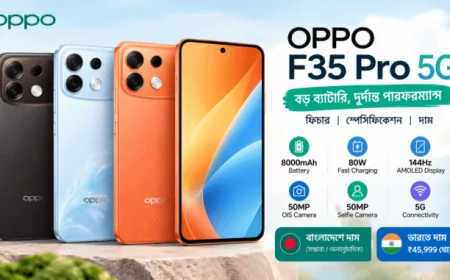 OPPO F35 Pro 5G Price in Bangladesh: ৮,০০০mAh ব্যাটারি ও ১৪৪Hz ডিসপ্লের নতুন ফোনের দাম-স্পেসিফিকেশন