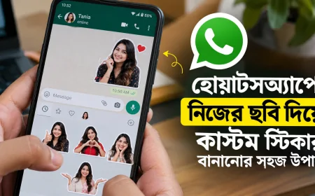 হোয়াটসঅ্যাপে নিজের ছবি দিয়ে কাস্টম স্টিকার বানানোর সহজ উপায়