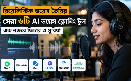 রিয়েলিস্টিক ভয়েস তৈরির সেরা ৬টি AI ভয়েস ক্লোনিং টুল — এক নজরে ফিচার ও সুবিধা