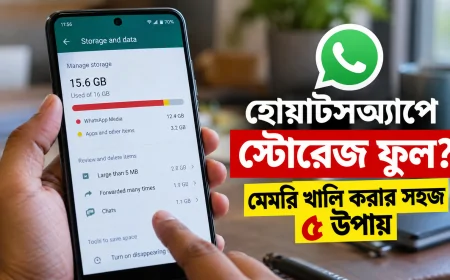 হোয়াটসঅ্যাপে স্টোরেজ ফুল? মেমরি খালি করার সহজ ৫ উপায়