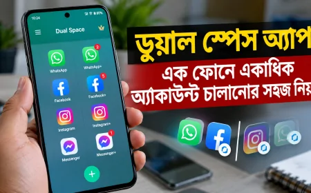 ডুয়াল স্পেস (Dual Space) অ্যাপ: এক ফোনে একাধিক অ্যাকাউন্ট চালানোর সহজ নিয়ম
