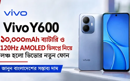 ​Vivo Y600: ১০,০০০mAh ব্যাটারি ও 120Hz AMOLED ডিসপ্লে নিয়ে লঞ্চ হলো ভিভোর নতুন স্মার্টফোন, জানুন দাম ও স্পেসিফিকেশন