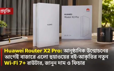 Huawei Router X2 Pro: আনুষ্ঠানিক উন্মোচনের আগেই বাজারে এলো হুয়াওয়ের বই-আকৃতির নতুন Wi-Fi 7+ রাউটার, জানুন দাম ও ফিচার