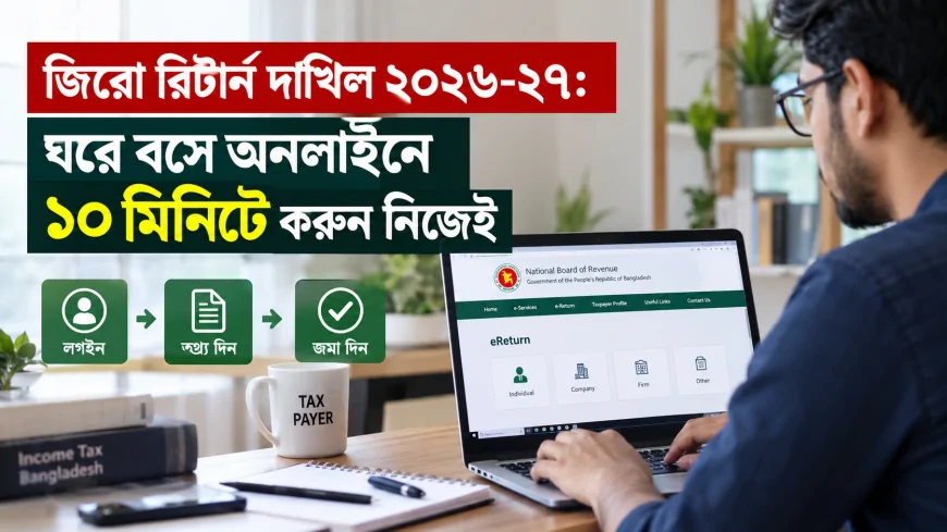 জিরো রিটার্ন দাখিল ২০২৬-২৭: ঘরে বসে অনলাইনে ১০ মিনিটে করুন নিজেই