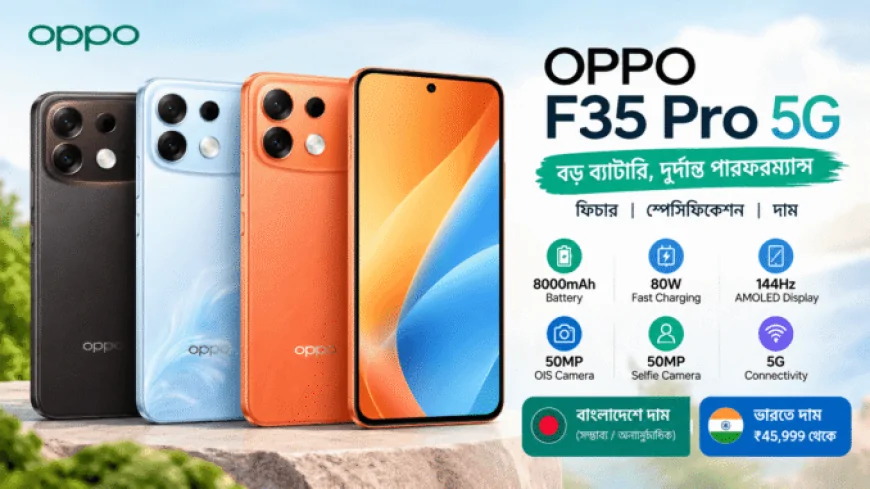OPPO F35 Pro 5G Price in Bangladesh: ৮,০০০mAh ব্যাটারি ও ১৪৪Hz ডিসপ্লের নতুন ফোনের দাম-স্পেসিফিকেশন