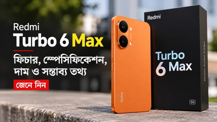 Redmi Turbo 6 Max: ফিচার, স্পেসিফিকেশন, দাম ও সম্ভাব্য তথ্য জেনে নিন।