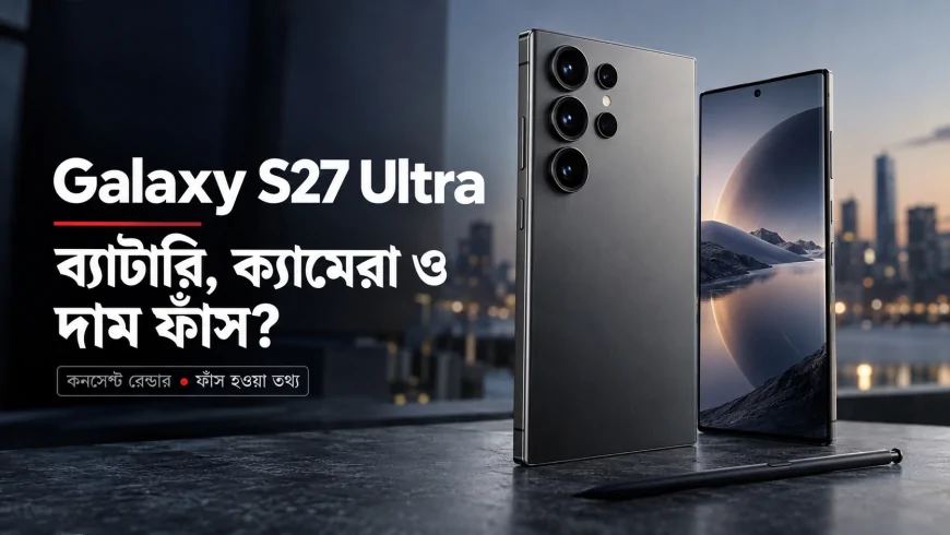 Samsung Galaxy S27 Ultra: ফাঁস হলো ব্যাটারি, ক্যামেরা ও দামসহ নতুন যেসব তথ্য