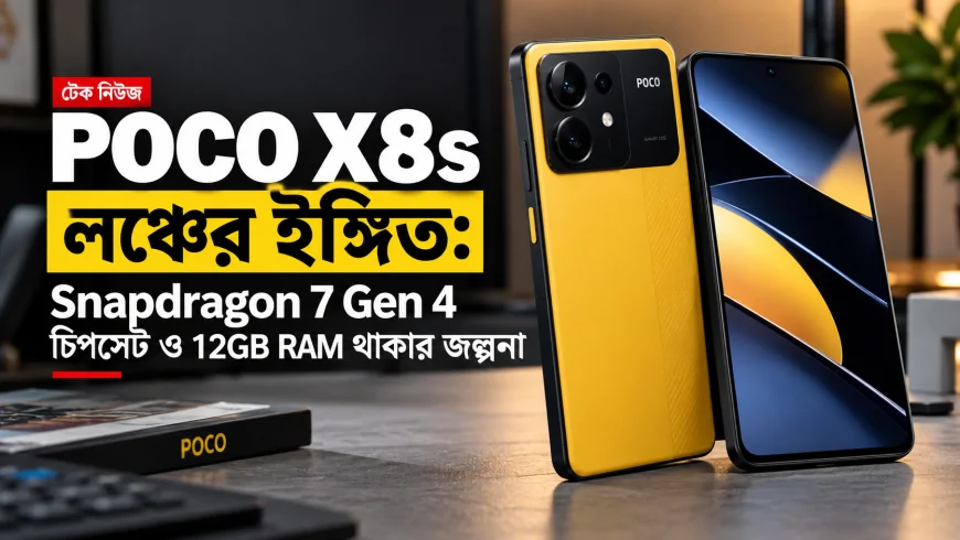 Poco X8s লঞ্চের ইঙ্গিত: Snapdragon 7 Gen 4 চিপসেট ও 12GB RAM থাকার জল্পনা
