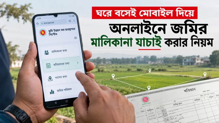 ঘরে বসেই মোবাইল দিয়ে অনলাইনে জমির মালিকানা যাচাই করার নিয়ম