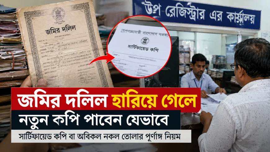জমির দলিল হারিয়ে গেলে নতুন কপি পাবেন যেভাবে: সার্টিফায়েড কপি বা অবিকল নকল তোলার পূর্ণাঙ্গ নিয়ম
